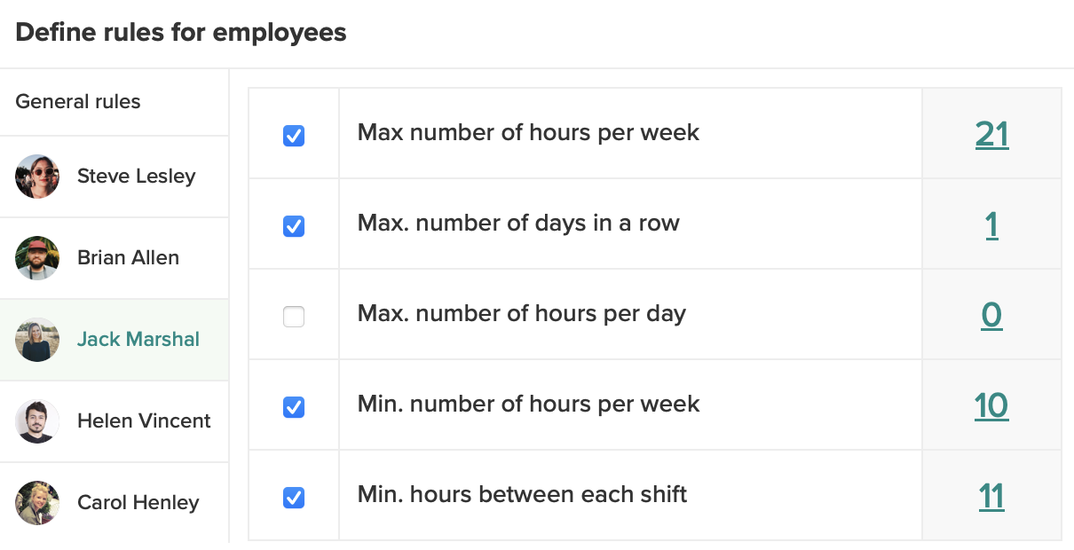 Imagen de reglas para empleados